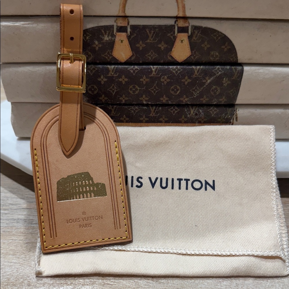 Louis Vuitton Luggage Tag with Rome Stamp